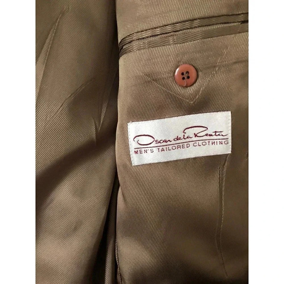 Oscar de la Renta Blazer Men's 44 L Wool Cashmere Blend - Picture 5 of 7